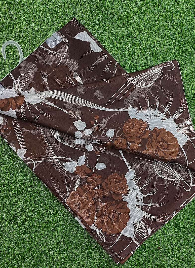 High Quality Garden Vareli Printed Nara Chiffon Saree