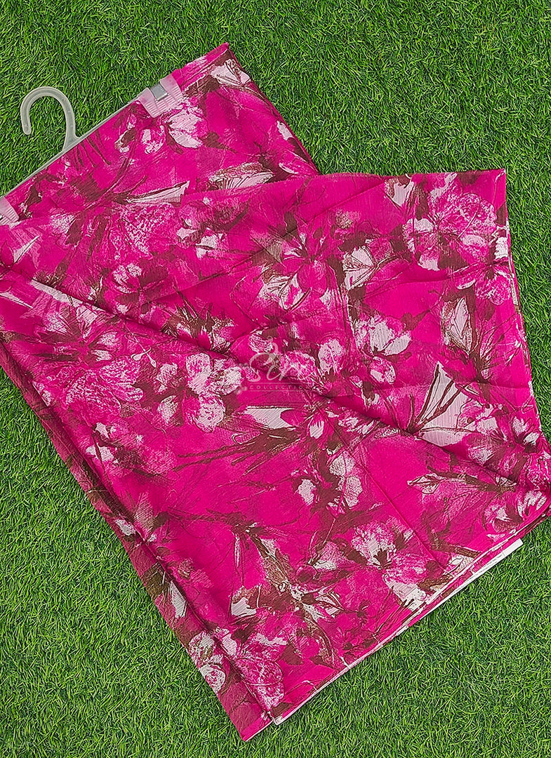 High Quality Garden Vareli Printed Nara Chiffon Saree