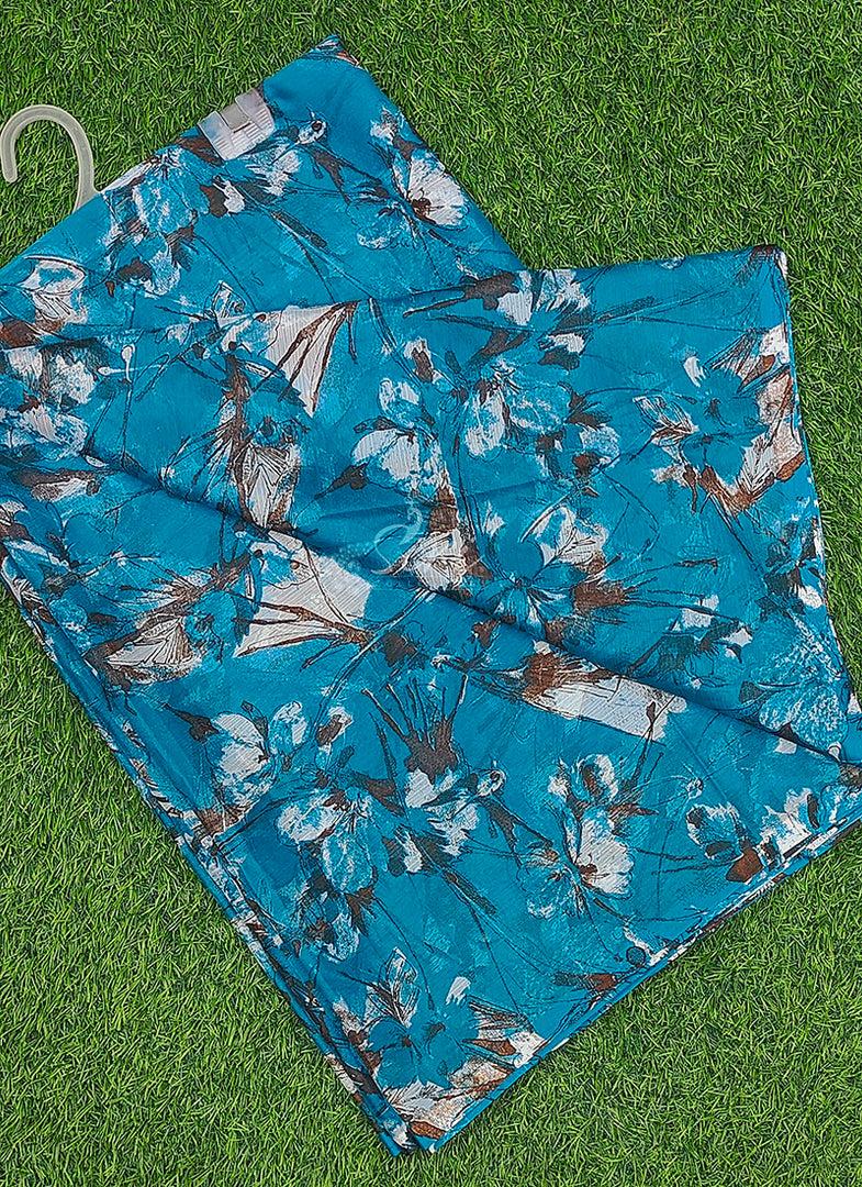 High Quality Garden Vareli Printed Nara Chiffon Saree