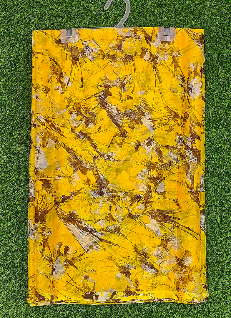 High Quality Garden Vareli Printed Nara Chiffon Saree