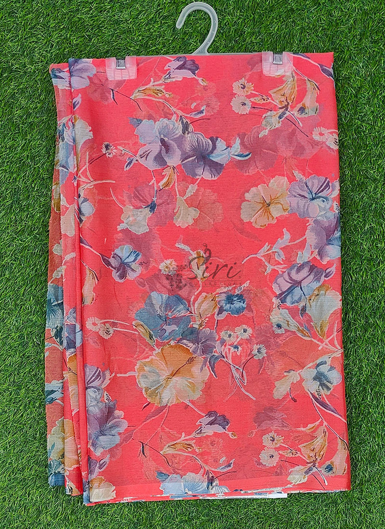 High Quality Garden Vareli Printed Nara Chiffon Saree