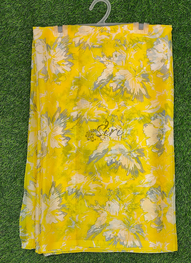 Elegant Garden Vareli Printed Nara Chiffon Saree