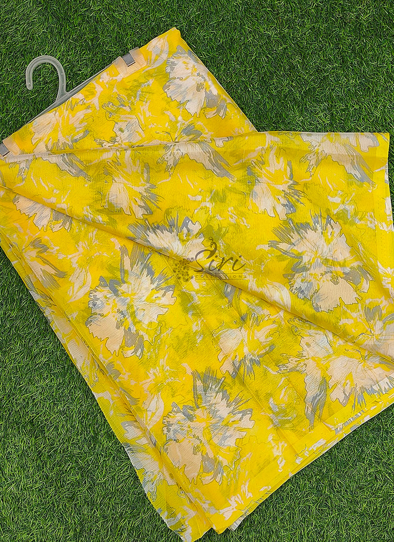 Elegant Garden Vareli Printed Nara Chiffon Saree