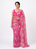 Load image into Gallery viewer, Elegant Garden Vareli Printed Nara Chiffon Saree