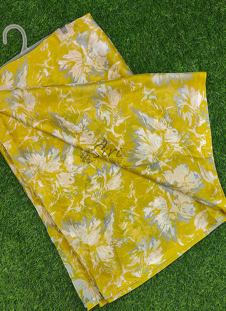 Elegant Garden Vareli Printed Nara Chiffon Saree