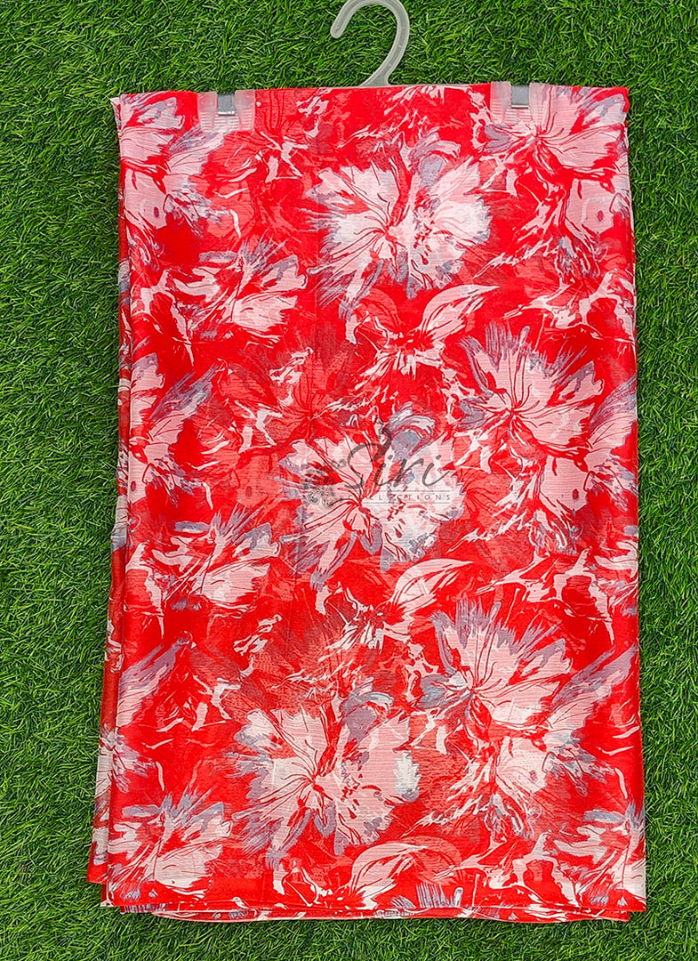 Elegant Garden Vareli Printed Nara Chiffon Saree