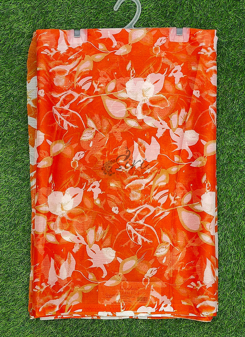 Elegant Garden Vareli Printed Nara Chiffon Saree
