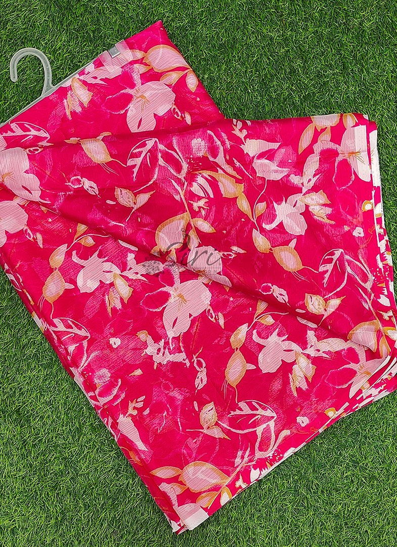 Elegant Garden Vareli Printed Nara Chiffon Saree