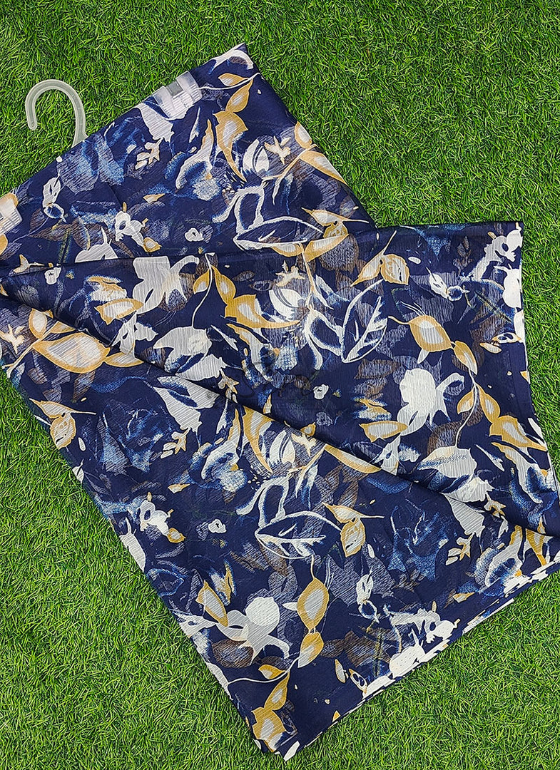 Elegant Garden Vareli Printed Nara Chiffon Saree