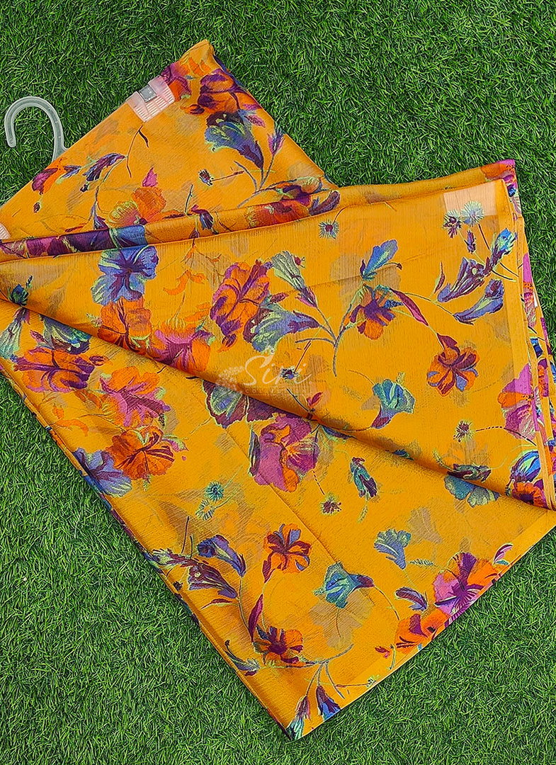 Elegant Garden Vareli Printed Nara Chiffon Saree