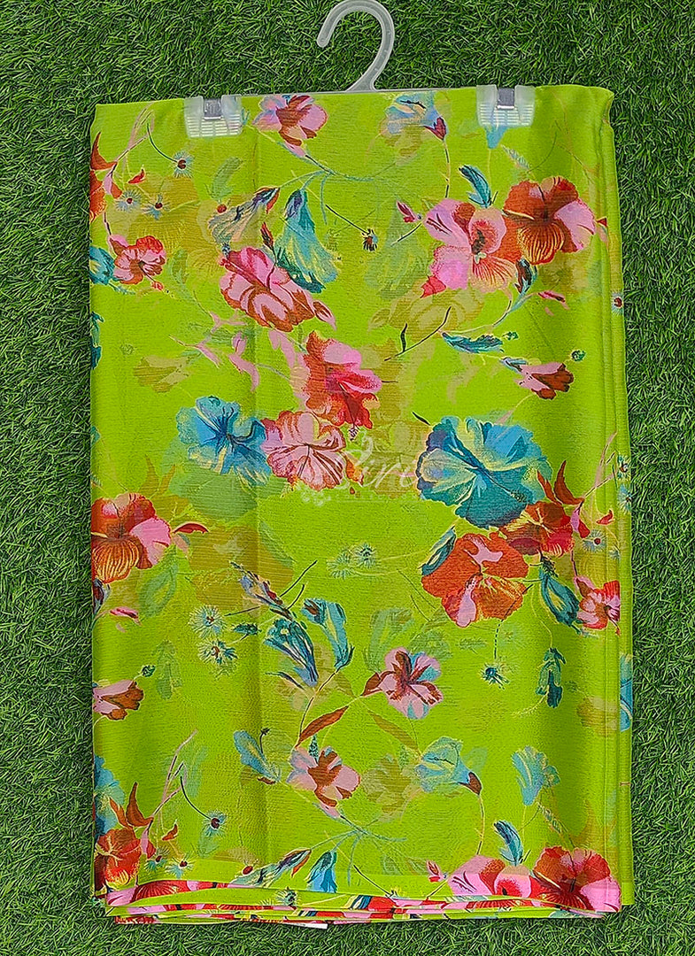 Elegant Garden Vareli Printed Nara Chiffon Saree