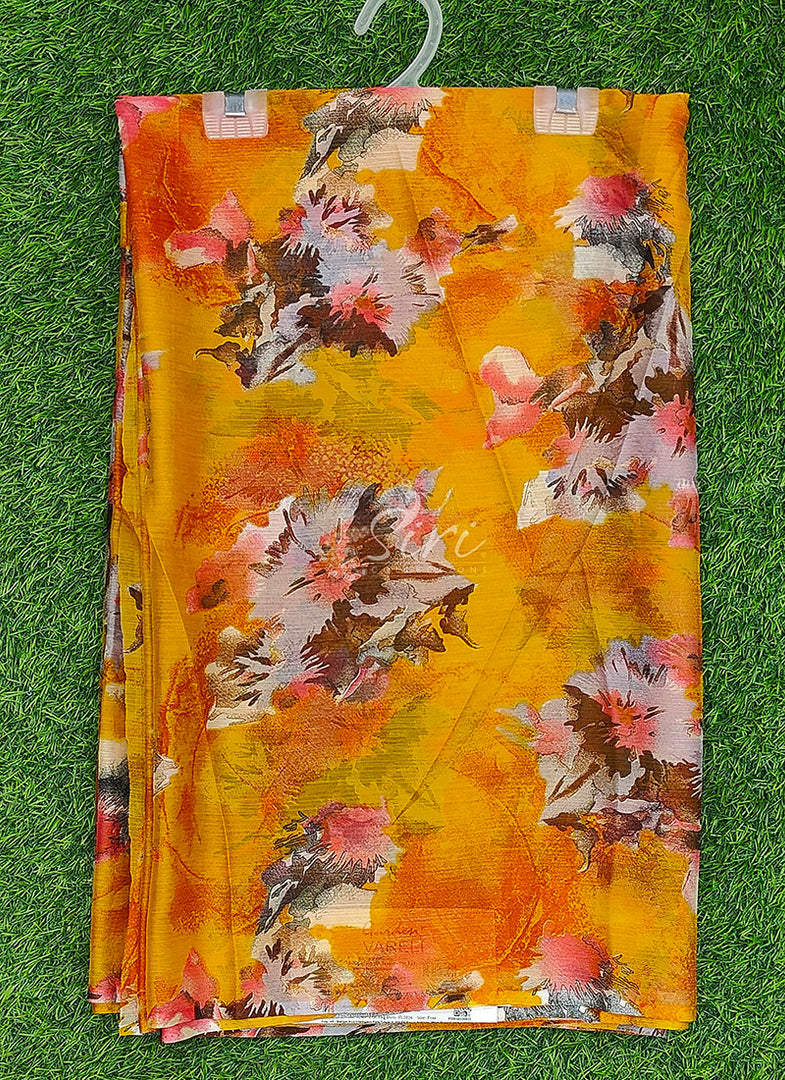 Elegant Garden Vareli Printed Nara Chiffon Saree