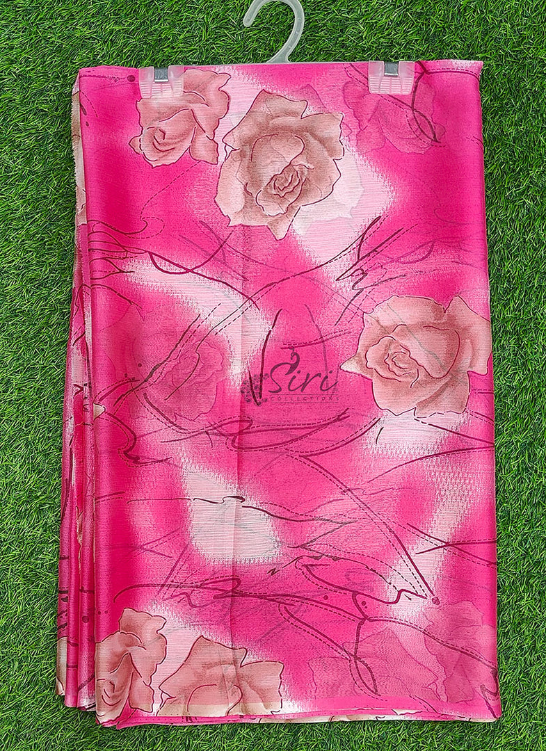 Elegant Garden Vareli Printed Nara Chiffon Saree