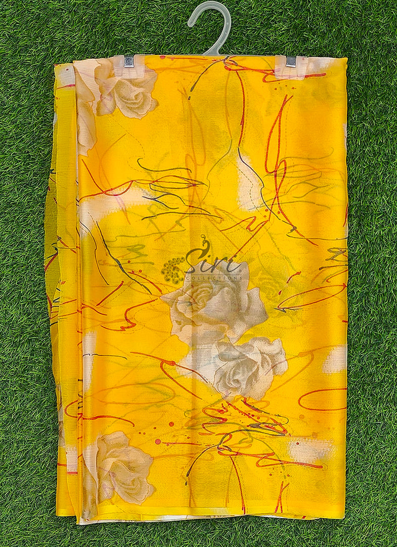 Elegant Garden Vareli Printed Nara Chiffon Saree
