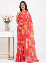 Load image into Gallery viewer, Elegant Garden Vareli Printed Nara Chiffon Saree