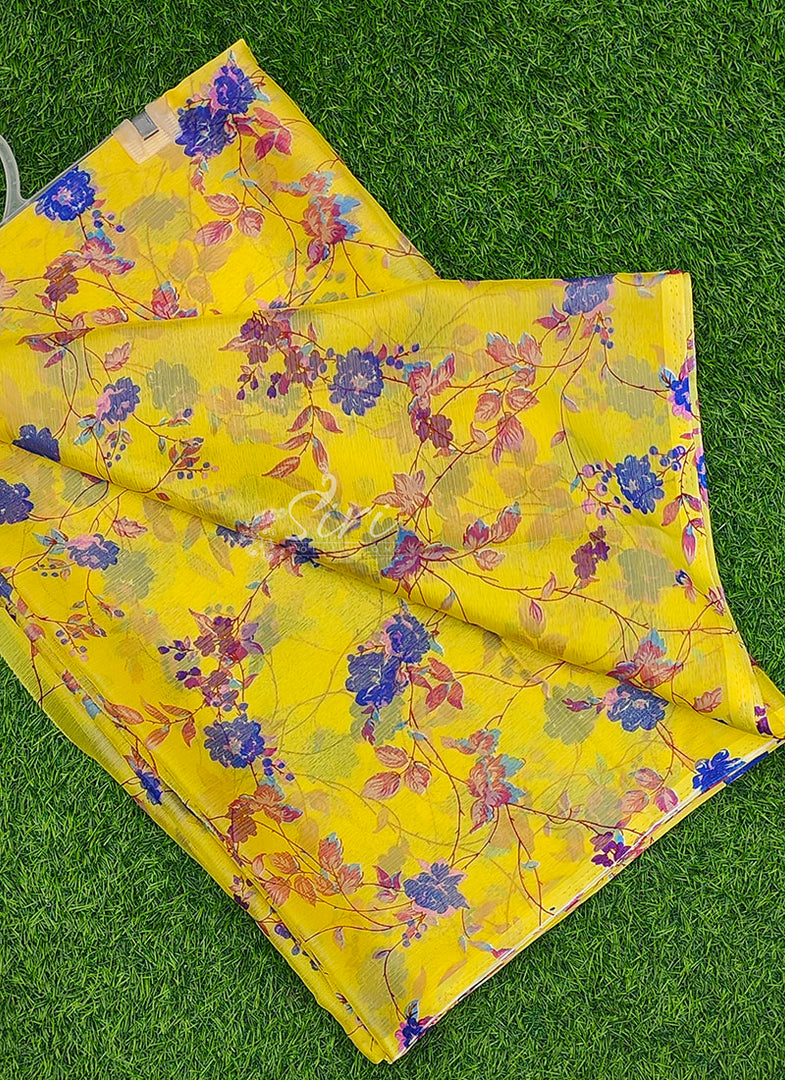 Elegant Garden Vareli Printed Nara Chiffon Saree
