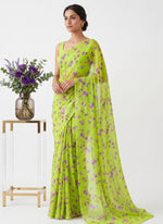 Load image into Gallery viewer, Light Weight Garden Vareli Printed Nara Chiffon Saree