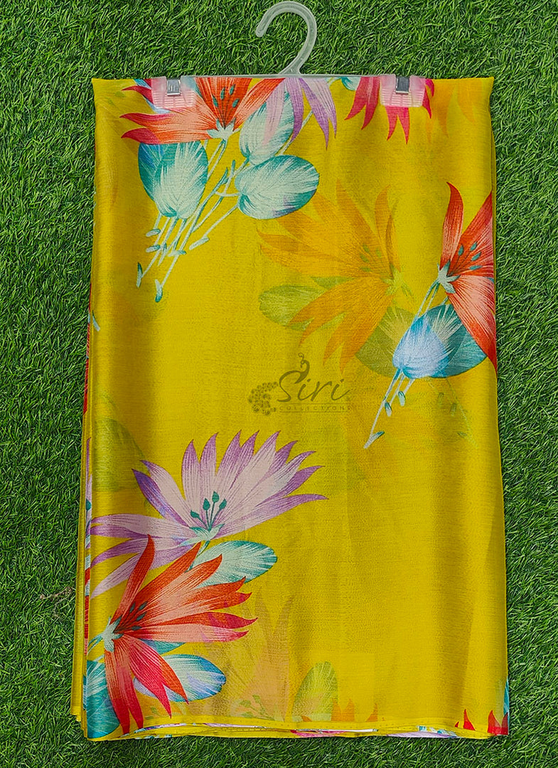 Elegant Garden Vareli Printed Nara Chiffon Saree