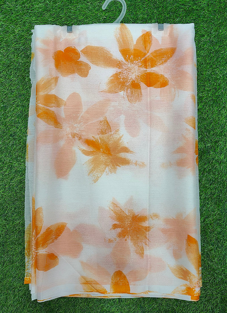 Authentic Garden Vareli Printed Nara Chiffon Saree