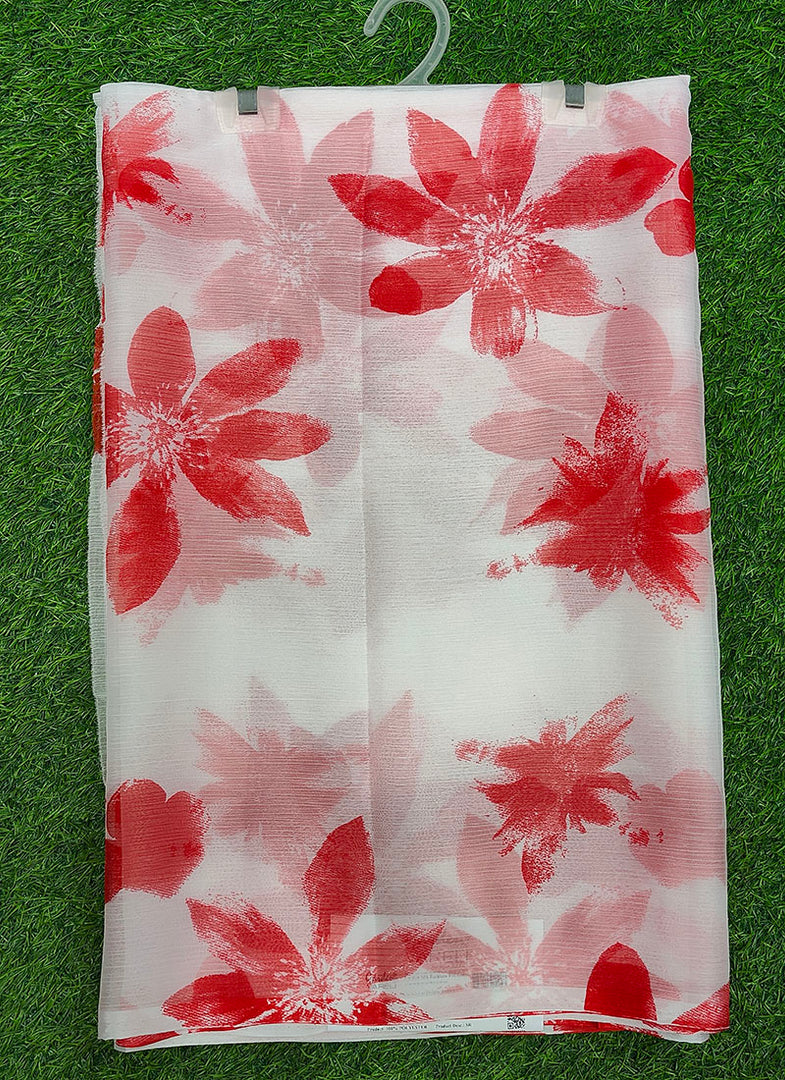Authentic Garden Vareli Printed Nara Chiffon Saree