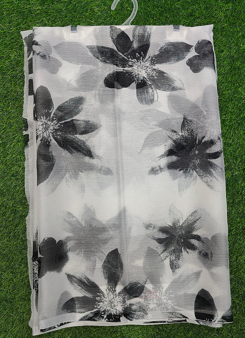 Authentic Garden Vareli Printed Nara Chiffon Saree