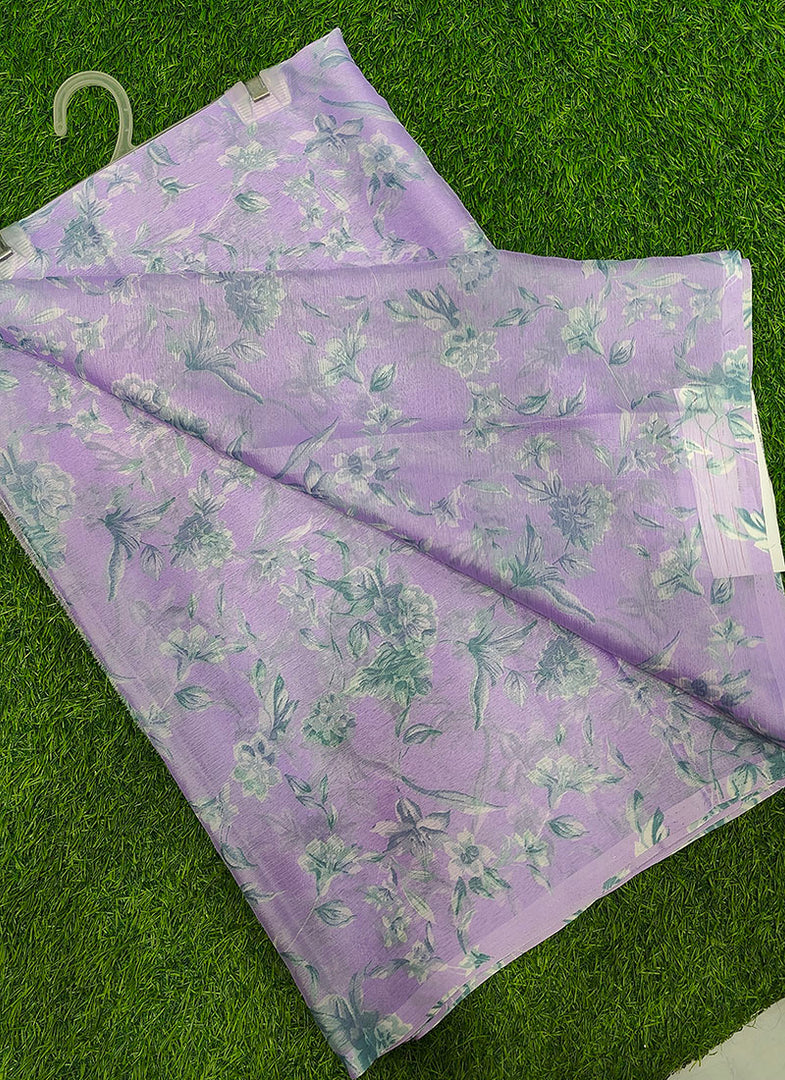 High Quality Garden Vareli Printed Nara Chiffon Saree
