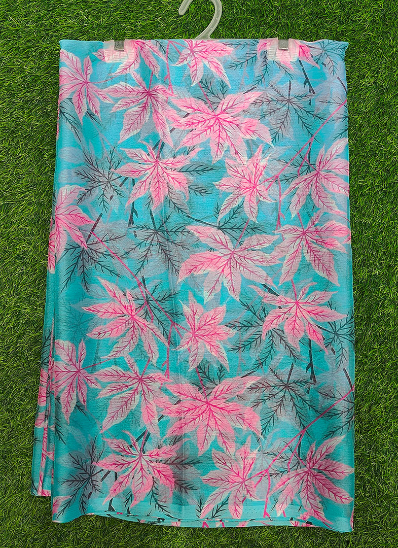 Authentic Garden Vareli Printed Nara Chiffon Saree