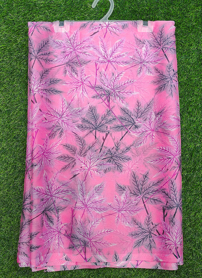 Authentic Garden Vareli Printed Nara Chiffon Saree