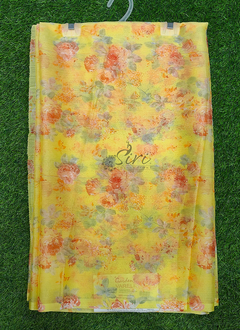 Light Weight Garden Vareli Printed Nara Chiffon Saree