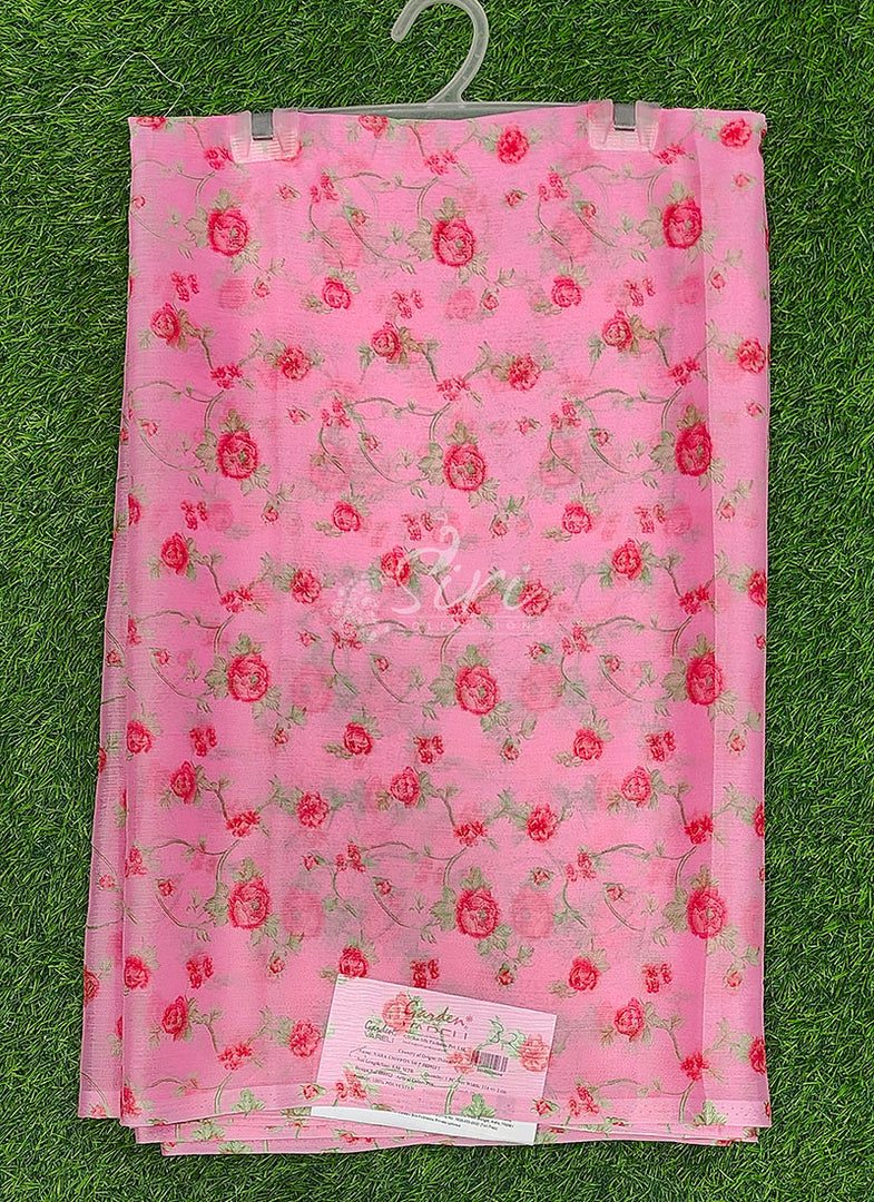 Authentic Garden Vareli Printed Nara Chiffon Saree