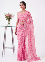 Load image into Gallery viewer, Authentic Garden Vareli Printed Nara Chiffon Saree