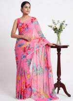 Load image into Gallery viewer, Authentic Garden Vareli Printed Nara Chiffon Saree