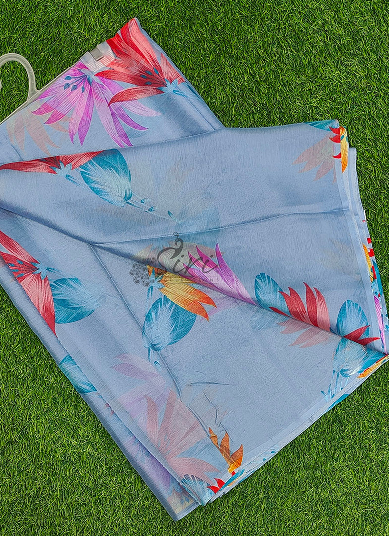 Authentic Garden Vareli Printed Nara Chiffon Saree