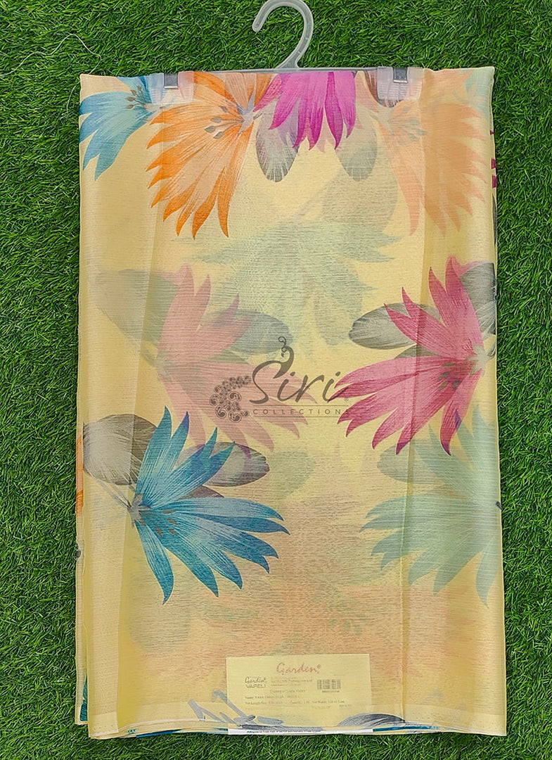 Authentic Garden Vareli Printed Nara Chiffon Saree