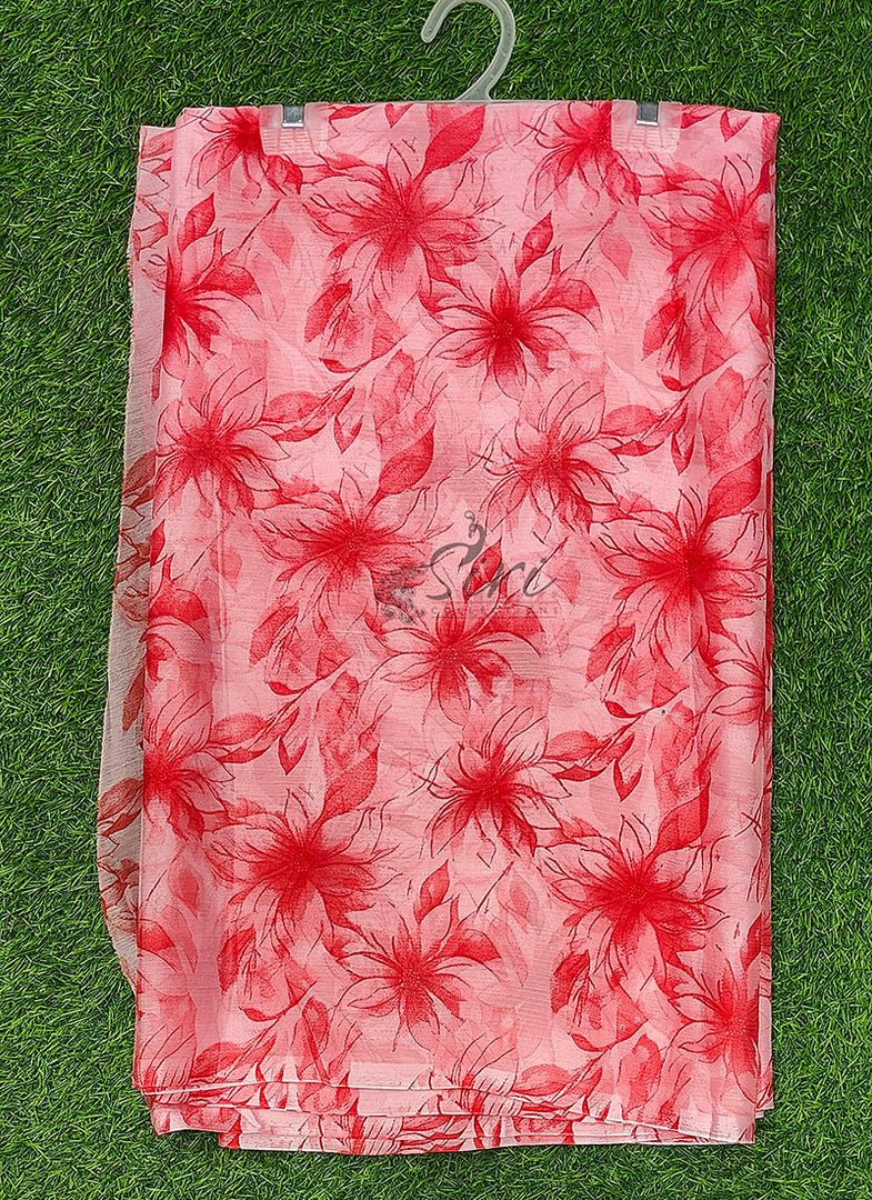 Authentic Garden Vareli Printed Nara Chiffon Saree