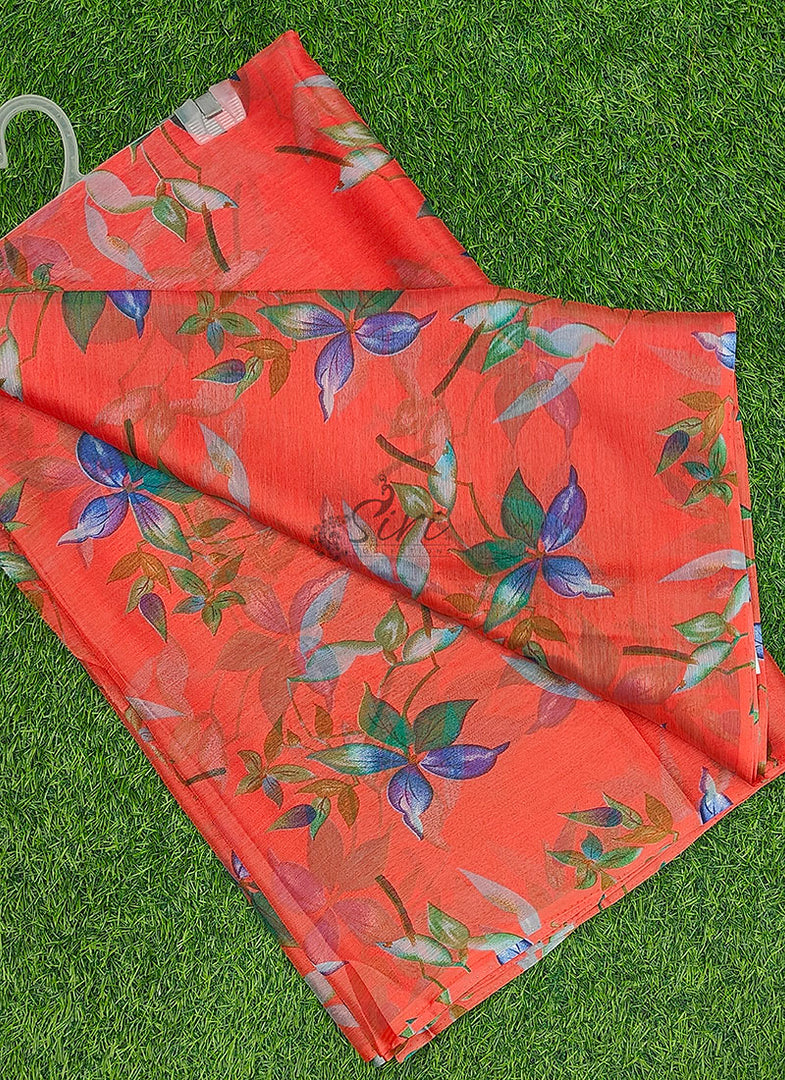 Light Weight Garden Vareli Printed Nara Chiffon Saree