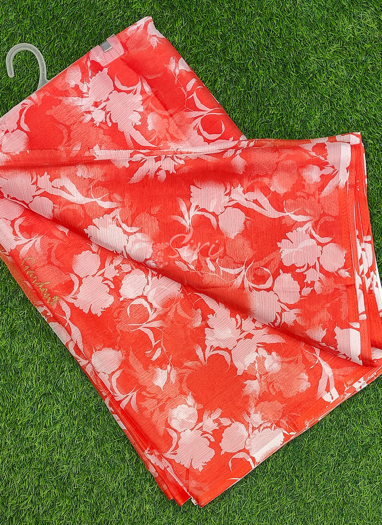 Light Weight Garden Vareli Printed Nara Chiffon Saree