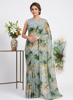 Load image into Gallery viewer, Light Weight Garden Vareli Printed Nara Chiffon Saree