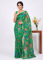 Load image into Gallery viewer, Light Weight Garden Vareli Printed Nara Chiffon Saree