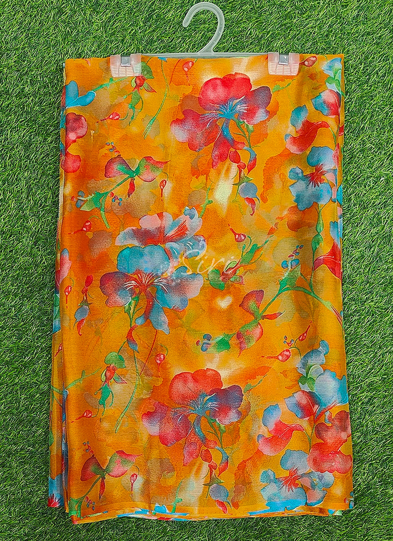 Light Weight Garden Vareli Printed Nara Chiffon Saree