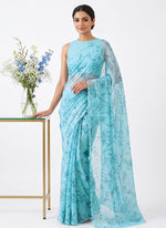 Load image into Gallery viewer, Light Weight Garden Vareli Printed Nara Chiffon Saree