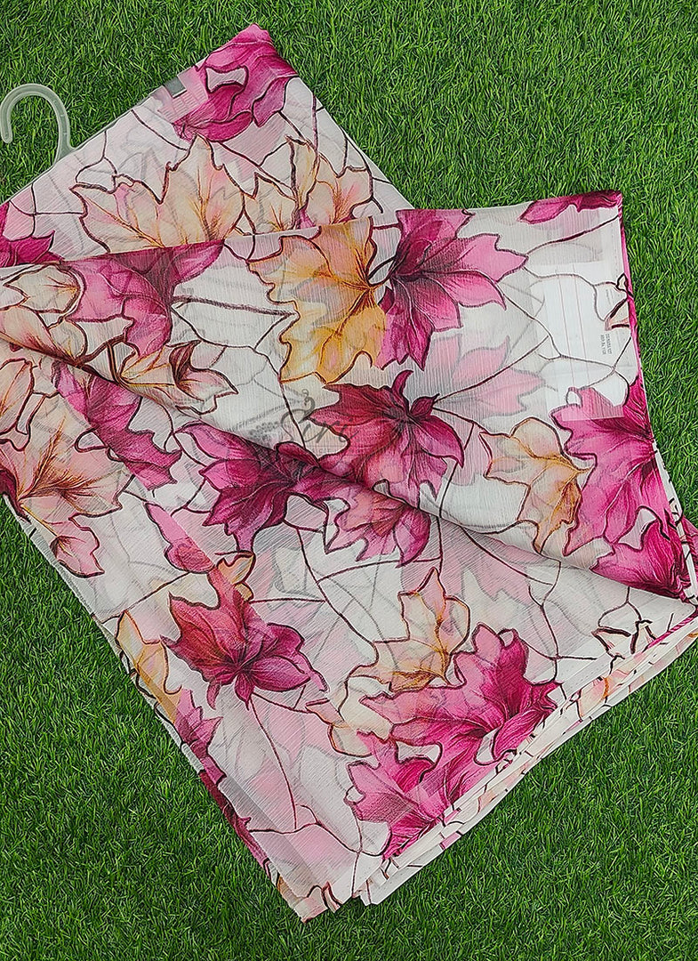 Light Weight Garden Vareli Printed Nara Chiffon Saree