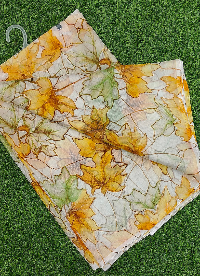 Light Weight Garden Vareli Printed Nara Chiffon Saree