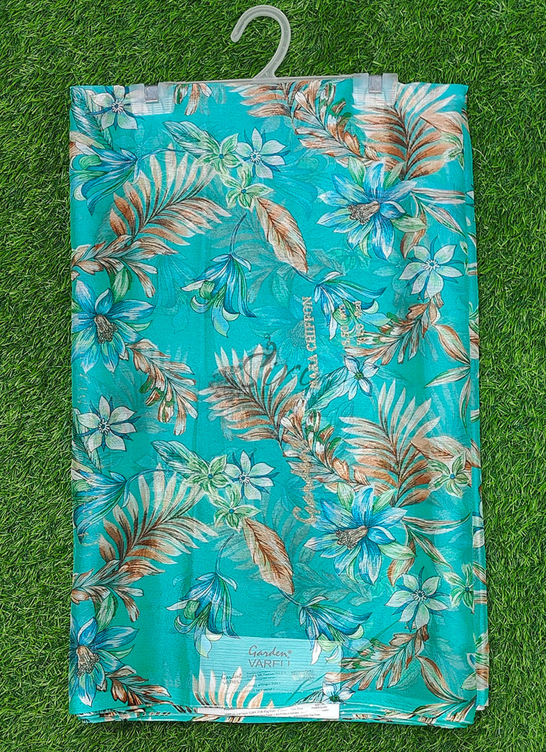 Garden Vareli Printed Nara Chiffon Saree without Blouse