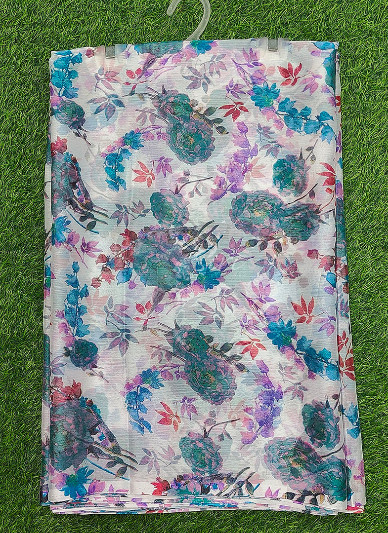High Quality Garden Vareli Printed Nara Chiffon Saree