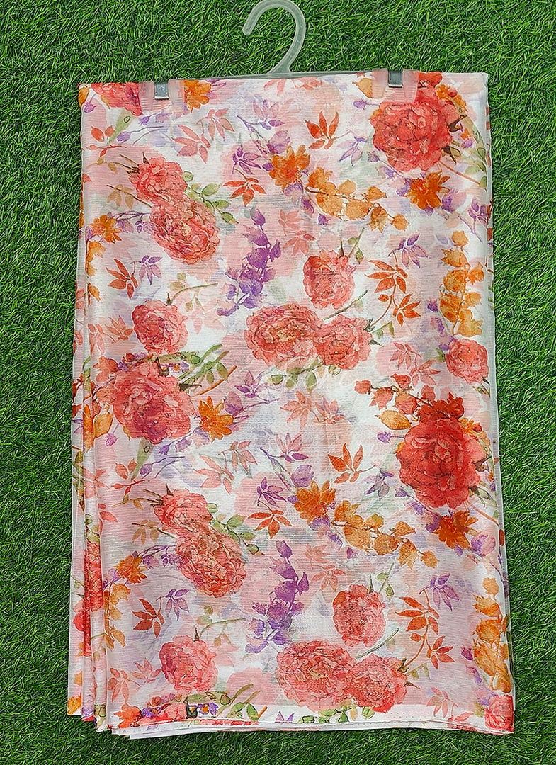 High Quality Garden Vareli Printed Nara Chiffon Saree