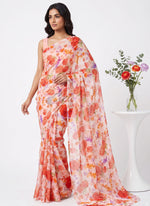 Load image into Gallery viewer, High Quality Garden Vareli Printed Nara Chiffon Saree