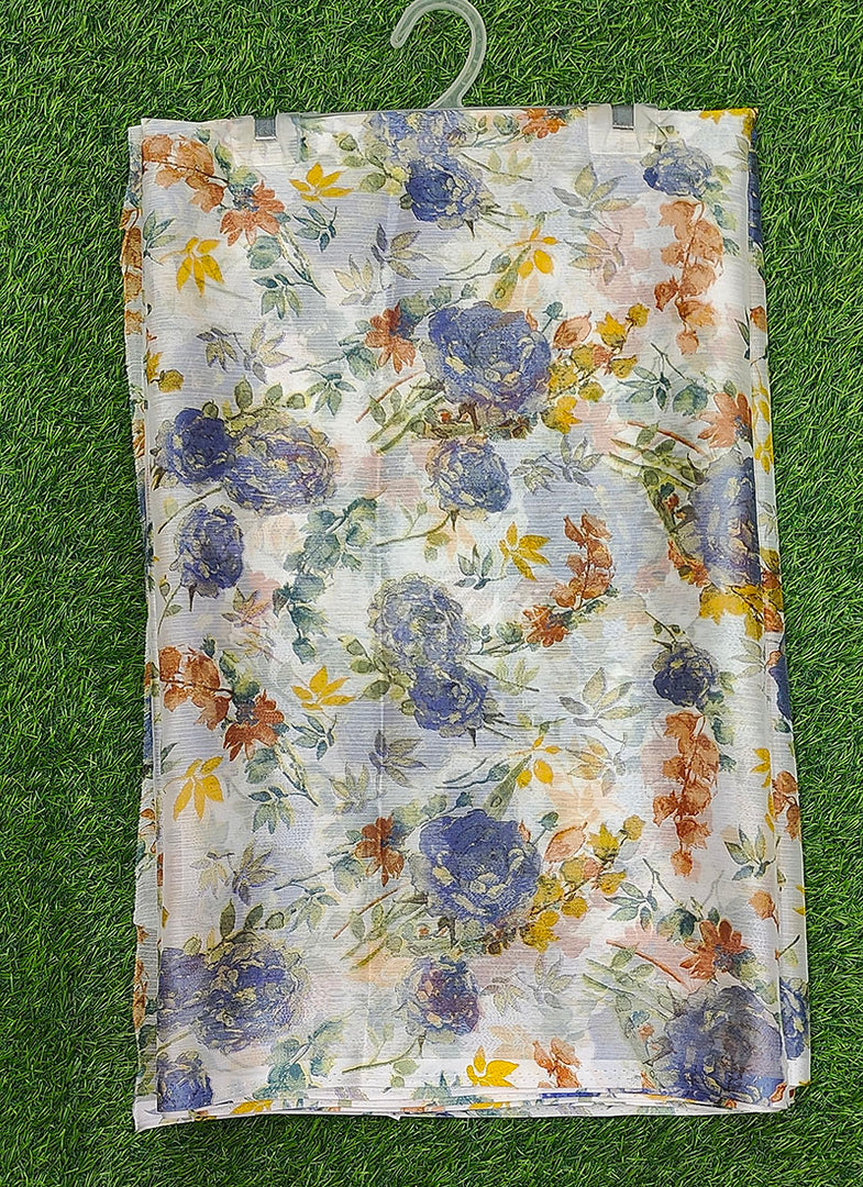 High Quality Garden Vareli Printed Nara Chiffon Saree
