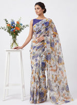Load image into Gallery viewer, High Quality Garden Vareli Printed Nara Chiffon Saree