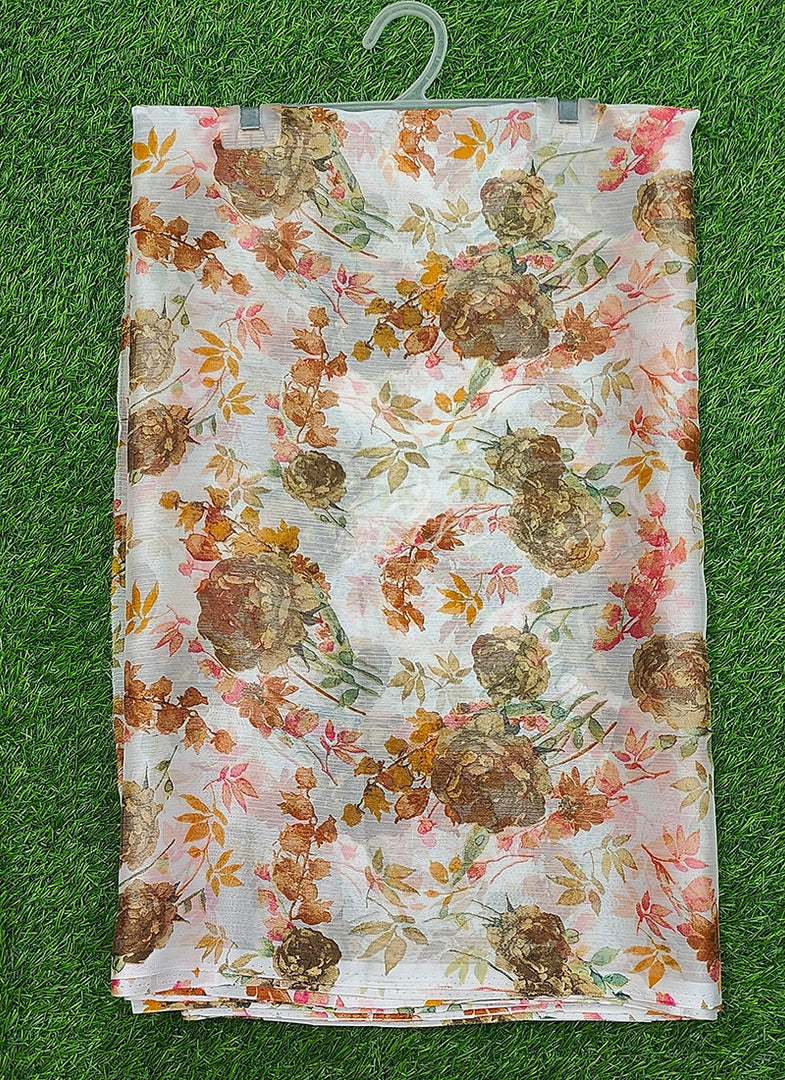High Quality Garden Vareli Printed Nara Chiffon Saree